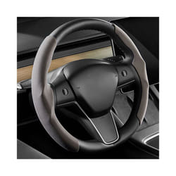 Steering Wheels Cover For Tesla Model 3 Model Y Suede Non-Slip Car Decor - grey