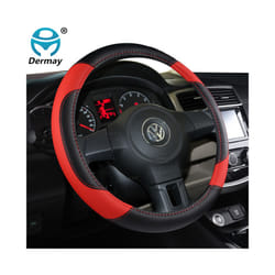 Car-styling Steering Wheel Cover PU Leather 37-38CM Cars Wheel Covers - Red