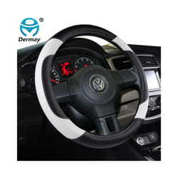 Car-styling Steering Wheel Cover PU Leather 37-38CM Cars Wheel Covers - White