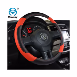 Car-styling Steering Wheel Cover PU Leather 37-38CM Cars Wheel Covers - White