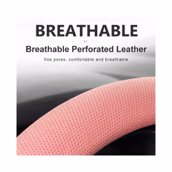 Car Steering Wheel Cover PU Leather D Shape Auto Steering Wheel Cover - BROWN D type