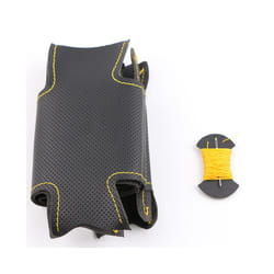 Customized Original DIY Car Steering Wheel Cover For BMW F10 520i 528i - Yellow thread