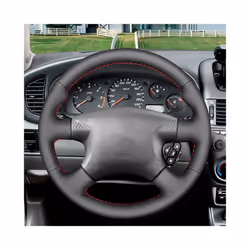 Customized Original Car Steering Wheel Cover For Nissan Almera (N16) X-Trail - White thread