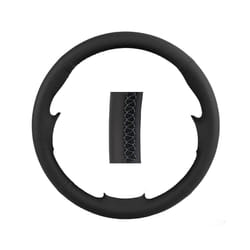 Hand-stitched Artificial Leather Car Steering Wheel Cover For Fiat 500 - Grey line