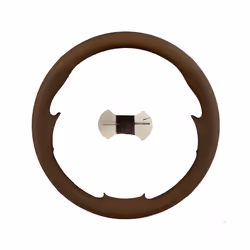 Artificial Leather Car Steering Wheel Cover For Mercedes Benz E-Class - BROWN