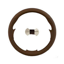 Artificial Leather Car Steering Wheel Cover For Mercedes Benz E-Class - BROWN