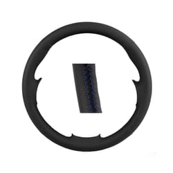 Artificial Leather Car Steering Wheel Cover For Mercedes Benz W164 M-Class - Blue line