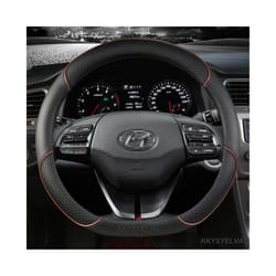 Car Steering Wheel Covers 38cm For Hyundai i30 Creta Tucson ix35 Solaris - COFFEE D SHPAE