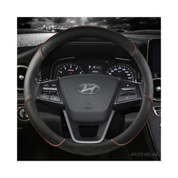 Car Steering Wheel Covers 38cm For Hyundai i30 Creta Tucson ix35 Solaris - COFFEE O SHPAE