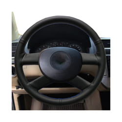 Car Steering Wheel Cover For Volkswagen VW Polo 2003 2004 2005 2006 DIY - Red Thread