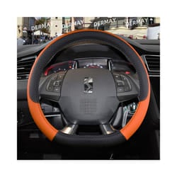 for Citroen DS4 DS5 DS5 DS 5LS DS6 DS7 DS9 Car Steering Wheel Cover PU - D shape Orange