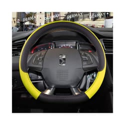 for Citroen DS4 DS5 DS5 DS 5LS DS6 DS7 DS9 Car Steering Wheel Cover PU - D shape Yellow