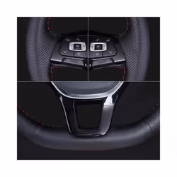 Car Steering Wheel Cover Wrap Non-Slip Car Accessories Original Steering - Gray Thread
