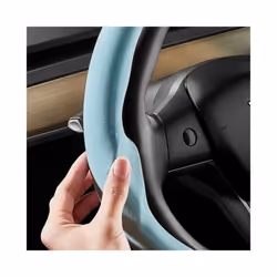 For Tesla Model 3 Steering Wheel Cover Suede Ultra Thin Sweat Absorbent - Orange