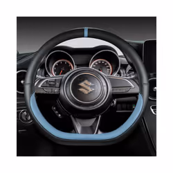 Microfiber Leather D Shape 38cm Car Steering Wheel Cover For Suzuki Swift - BLUE