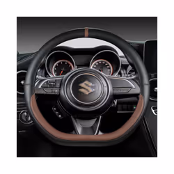 Microfiber Leather D Shape 38cm Car Steering Wheel Cover For Suzuki Swift - BLUE