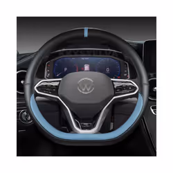 D Shape Car Steering Wheel Cover For VW Sharan Passat Caddy Touran Tiguan - RED