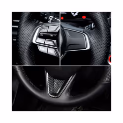 Black Artificial Leather DIY Car Steering Wheel Cover For Opel Astra (H) - Red Thread