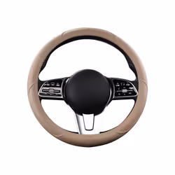 Motocovers Car  Anti-Slip Leather  Steering wheel Cover Universal car - beige