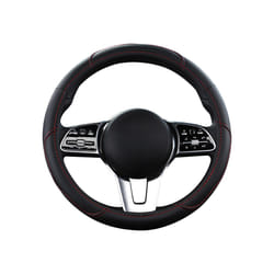 Motocovers Car  Anti-Slip Leather  Steering wheel Cover Universal car - black