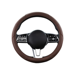 Motocovers Car  Anti-Slip Leather  Steering wheel Cover Universal car - coffee