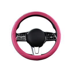 Motocovers Car  Anti-Slip Leather  Steering wheel Cover Universal car - peach