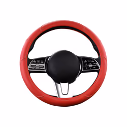 Motocovers Car  Anti-Slip Leather  Steering wheel Cover Universal car - red