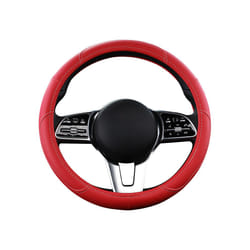 Motocovers Car  Anti-Slip Leather  Steering wheel Cover Universal car - red