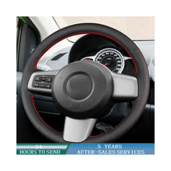 Car Steering Wheel Cover Non-Slip Original Steering Wheel Braid Car Accessories - Yellow Thread