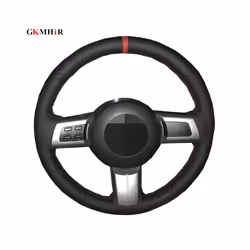 Car Steering Wheel Cover Artificial Leather For Mazda MX-5 Miata 2009 - Yellow Thread