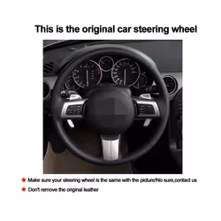 Car Steering Wheel Cover Artificial Leather For Mazda MX-5 Miata 2009 - Yellow Thread