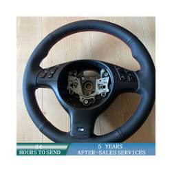 Customized Car Steering Wheel Cover Anti-Slip Braid Auto Interior Accessories - Yellow Thread