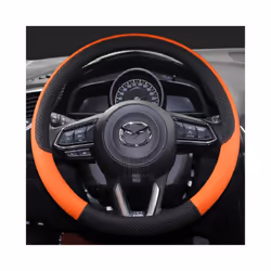 PU Leather Car Steering Wheel Cover for CX-3 CX-4 CX-5 CX-7 CX-9 Mazda - Orange