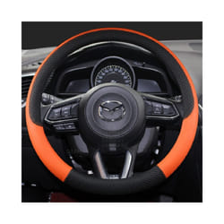 PU Leather Car Steering Wheel Cover for CX-3 CX-4 CX-5 CX-7 CX-9 Mazda - Orange