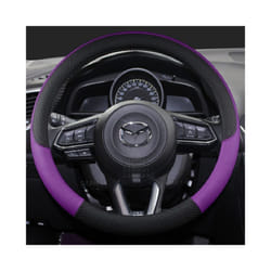 PU Leather Car Steering Wheel Cover for CX-3 CX-4 CX-5 CX-7 CX-9 Mazda - Purple