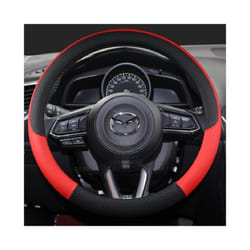PU Leather Car Steering Wheel Cover for CX-3 CX-4 CX-5 CX-7 CX-9 Mazda - Red