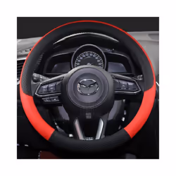 PU Leather Car Steering Wheel Cover for CX-3 CX-4 CX-5 CX-7 CX-9 Mazda - Wine Red
