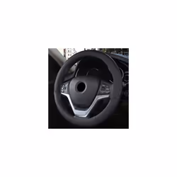 Leather Universal Car Steering-wheel Cover 37CM-38CM Car-styling Sport - Black