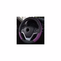 Leather Universal Car Steering-wheel Cover 37CM-38CM Car-styling Sport - Purple