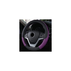 Leather Universal Car Steering-wheel Cover 37CM-38CM Car-styling Sport - Purple