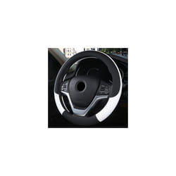 Leather Universal Car Steering-wheel Cover 37CM-38CM Car-styling Sport - White