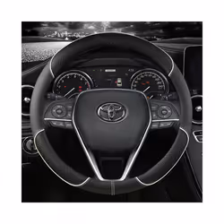 Car Steering Wheel Cover Leather 38cm For Toyota Corolla Fortuner Sequoia - Coffee