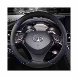 Microfiber Leather Sport Car Steering Wheel Cover For Toyota CHR C-HR - BLUE