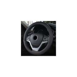 Leather Universal Car Steering-wheel Cover 37CM-38CM Car-styling Sport - Black