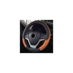 Leather Universal Car Steering-wheel Cover 37CM-38CM Car-styling Sport - Brown
