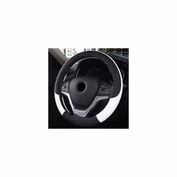 Leather Universal Car Steering-wheel Cover 37CM-38CM Car-styling Sport - White