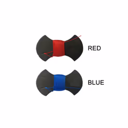 Black PU Faux Leather DIY Hand Stitched Car Steering Wheel Cover for Subaru - Red Blue Thread