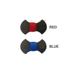 Black PU Faux Leather DIY Hand Stitched Car Steering Wheel Cover for Subaru - Red Blue Thread