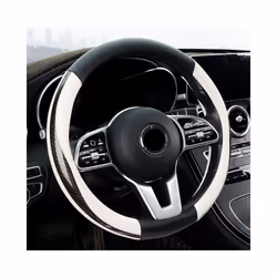 Carbon Fiber Leather Sport O/D Shape Car Steering Wheel Cover steering - 1
