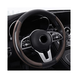 Carbon Fiber Leather Sport O/D Shape Car Steering Wheel Cover steering - 2